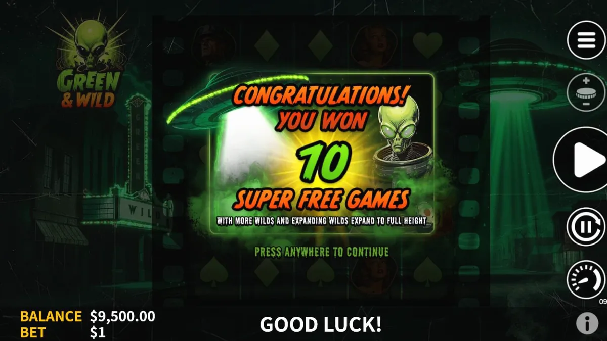 Tampilan visual slot Green & Wild dengan latar belakang hutan yang rimbun.